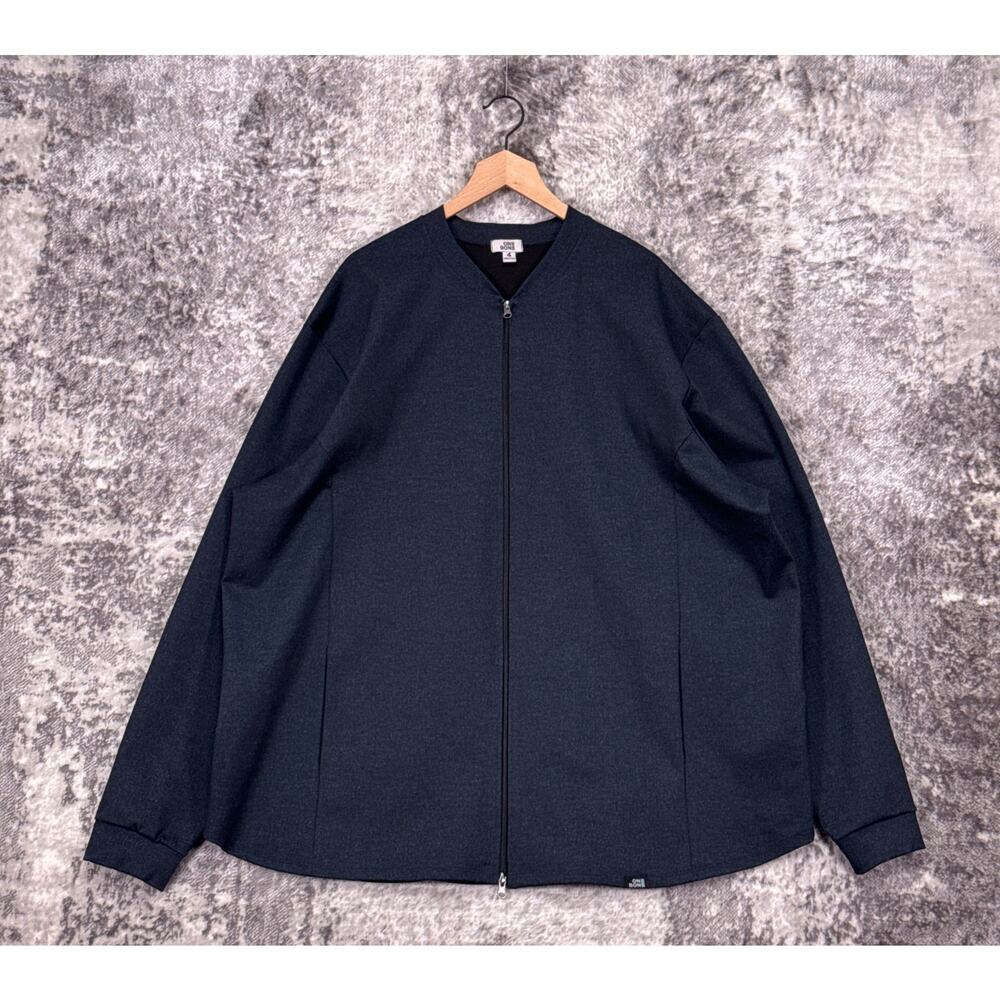 One Bone Jacket 4 / 5XL Mens Full Zip Bomber Blue
